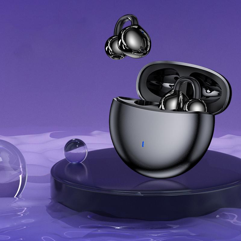 Mini Invisible Clip On Wireless Bluetooth Earbuds with Noise Reduction