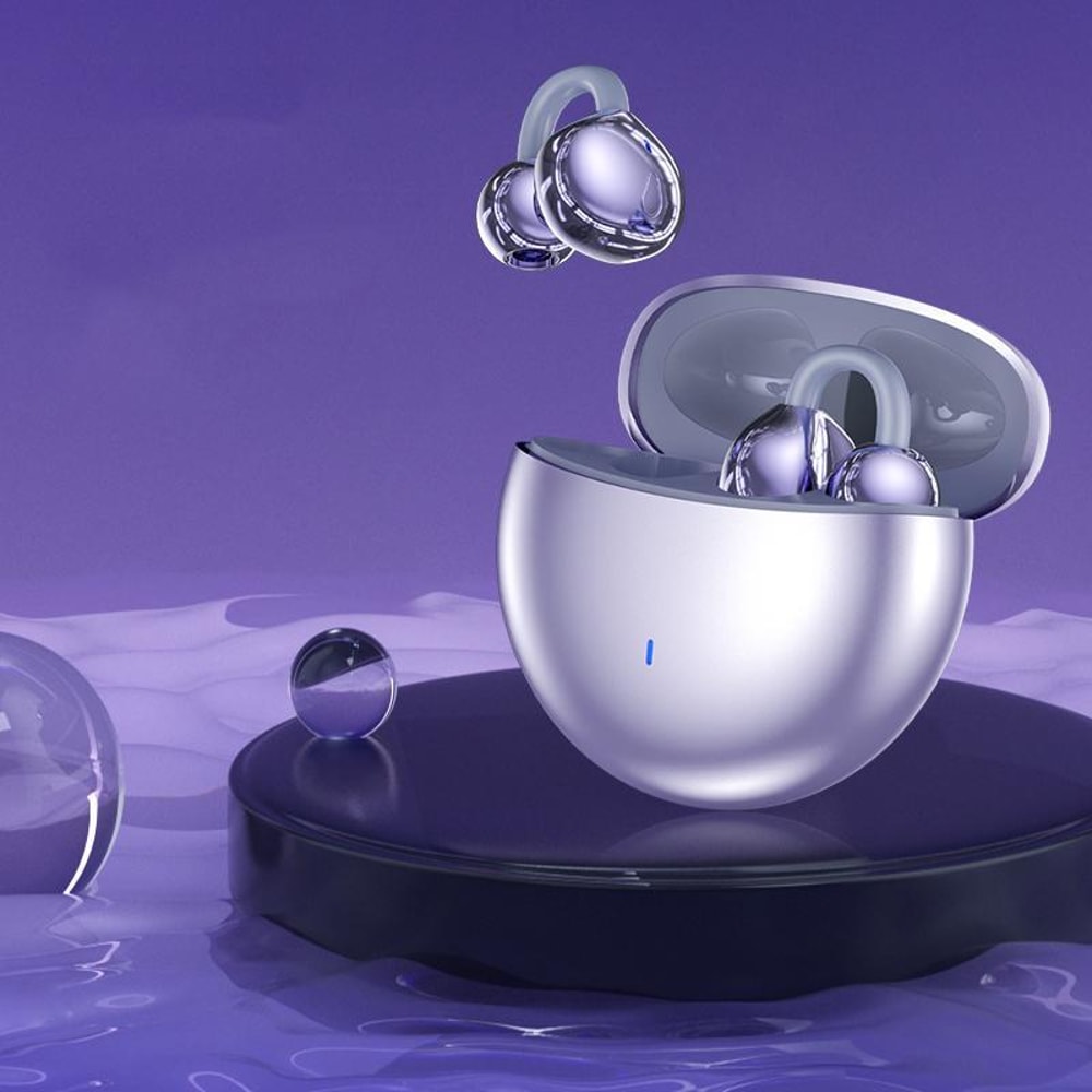 Mini Invisible Clip On Wireless Bluetooth Earbuds with Noise Reduction