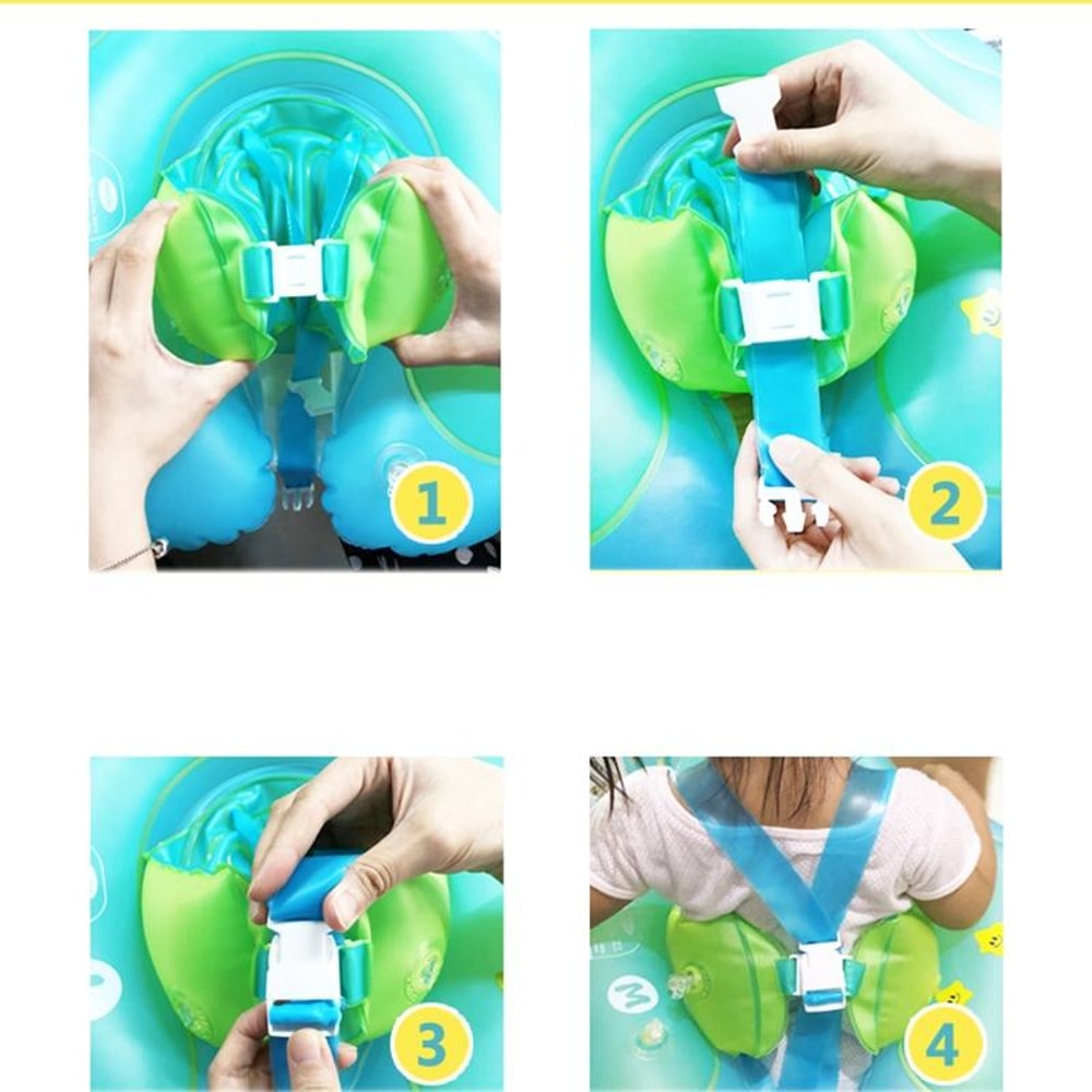 Cooldy Baby Swimming Ring Inflatable Toddler Pool Float With Safety Strap 5