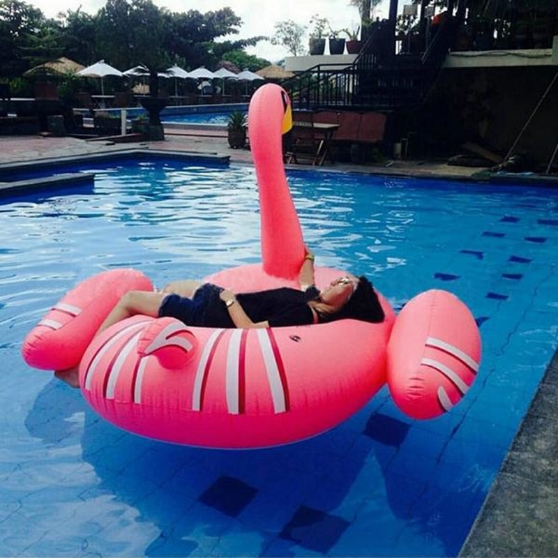 Giant Inflatable Flamingo Pool Float And Swim Ring For Summer Water Fun 6