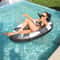 Black Whale Inflatable Water Hammock Pool Float With Backrest 3