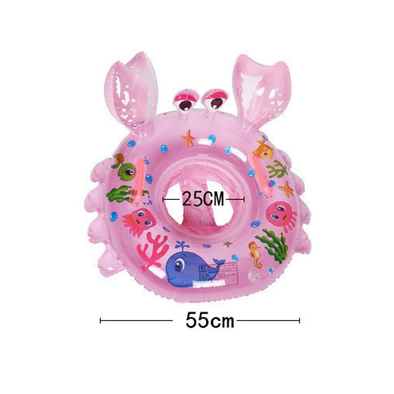 Cute Crab Baby Pool Float Inflatable Baby Swim Ring With Seat For Toddlers 6