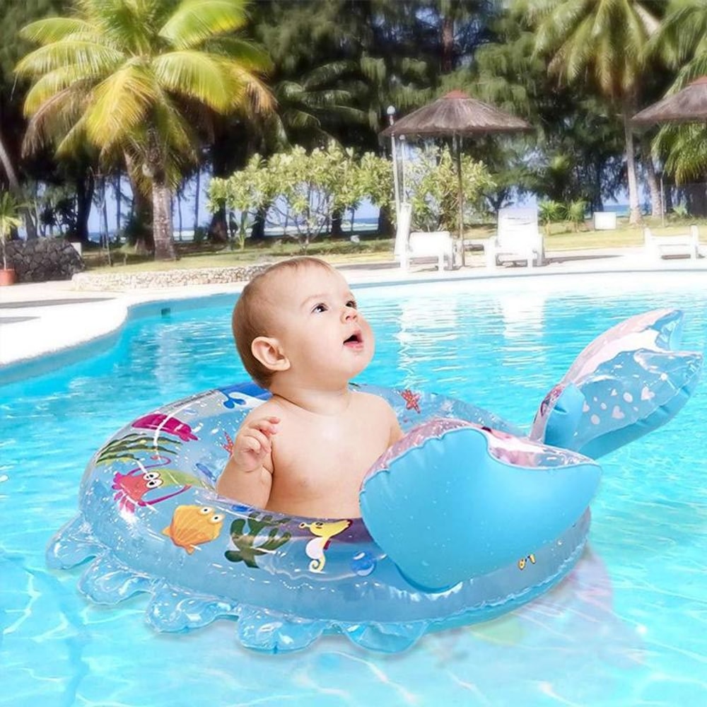 Cute Crab Baby Pool Float Inflatable Baby Swim Ring With Seat For Toddlers 5