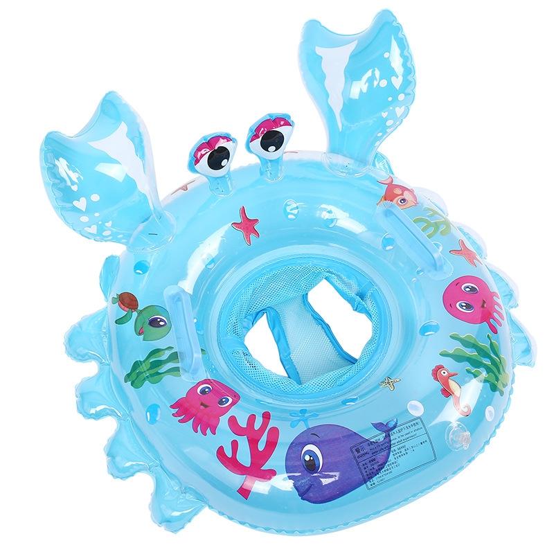 Cute Crab Baby Pool Float Inflatable Baby Swim Ring With Seat For Toddlers 1