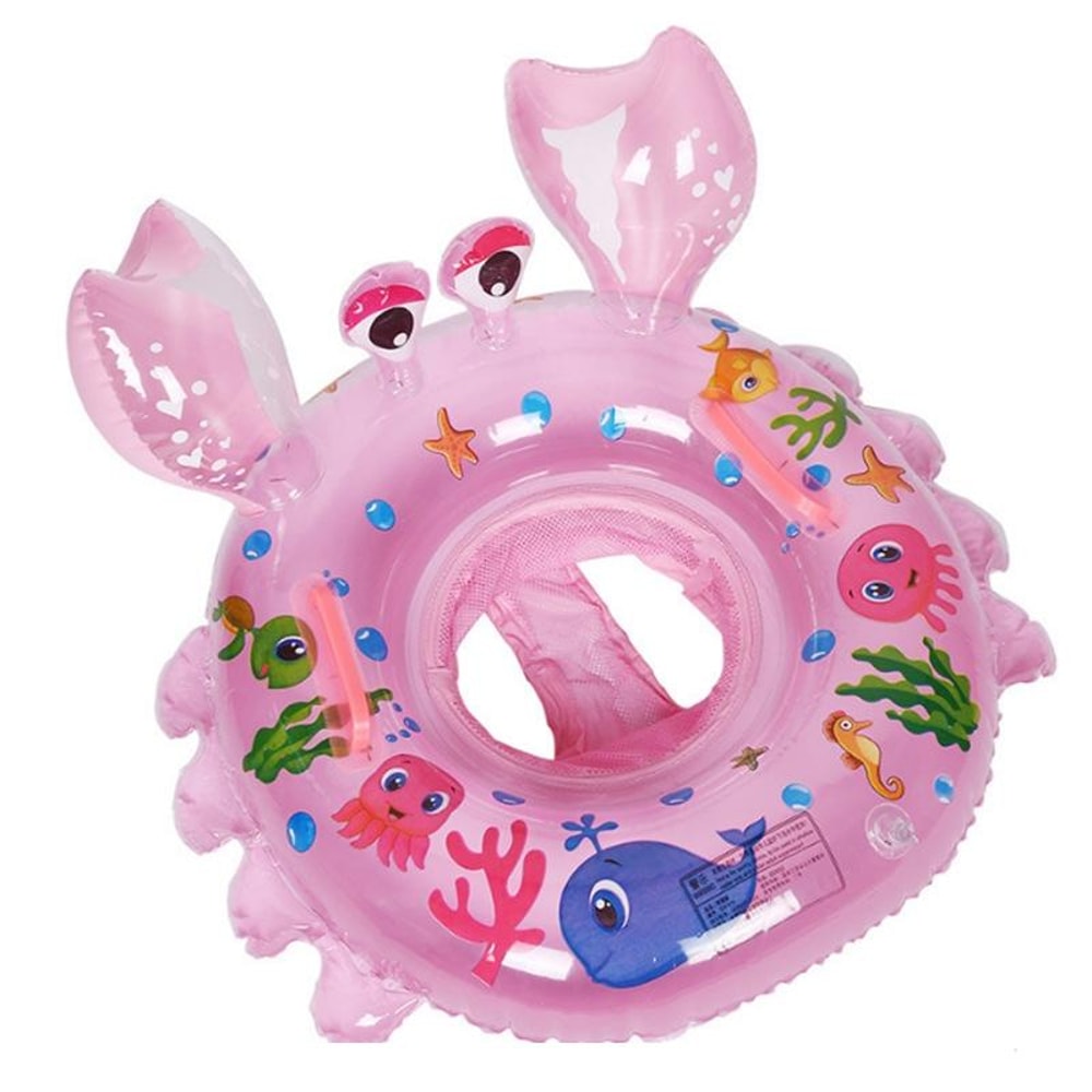 Cute Crab Baby Pool Float Inflatable Baby Swim Ring With Seat For Toddlers 7
