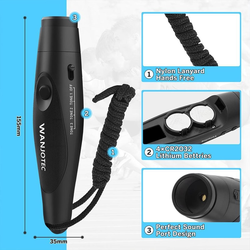 Electronic Push Button Whistle Loud Durable Portable 7