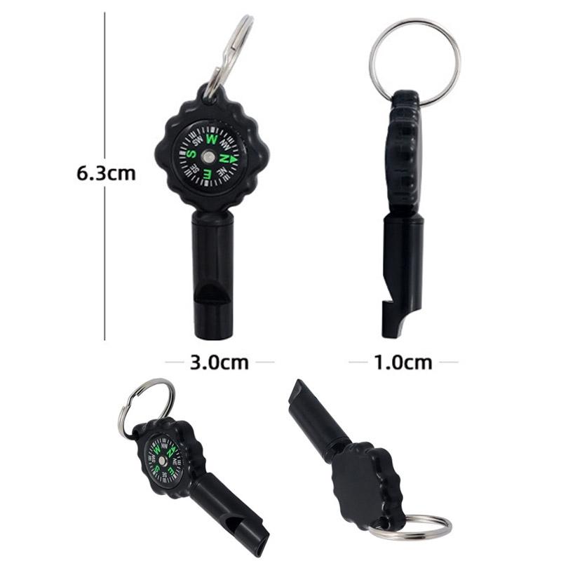 Compact 2-in-1 Survival Whistle & Compass with Mountaineering Buckle