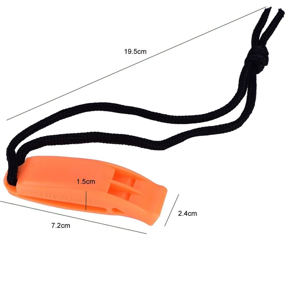 Dual Frequency Outdoor Survival Whistle With Built In Lanyard For Hiking Camping 4