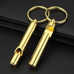 premium metal whistle & bottle opener keychain multifunctional key ring pendant