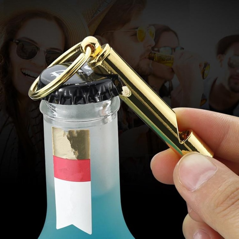 Premium Metal Whistle Bottle Opener Keychain Multifunctional Key Ring Pendant 3