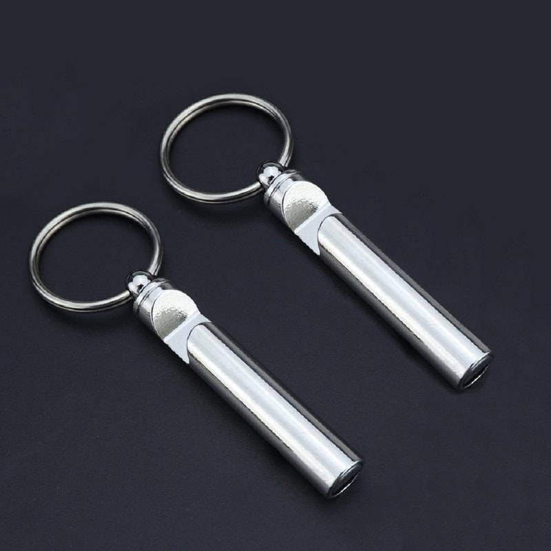 Premium Metal Whistle Bottle Opener Keychain Multifunctional Key Ring Pendant 6