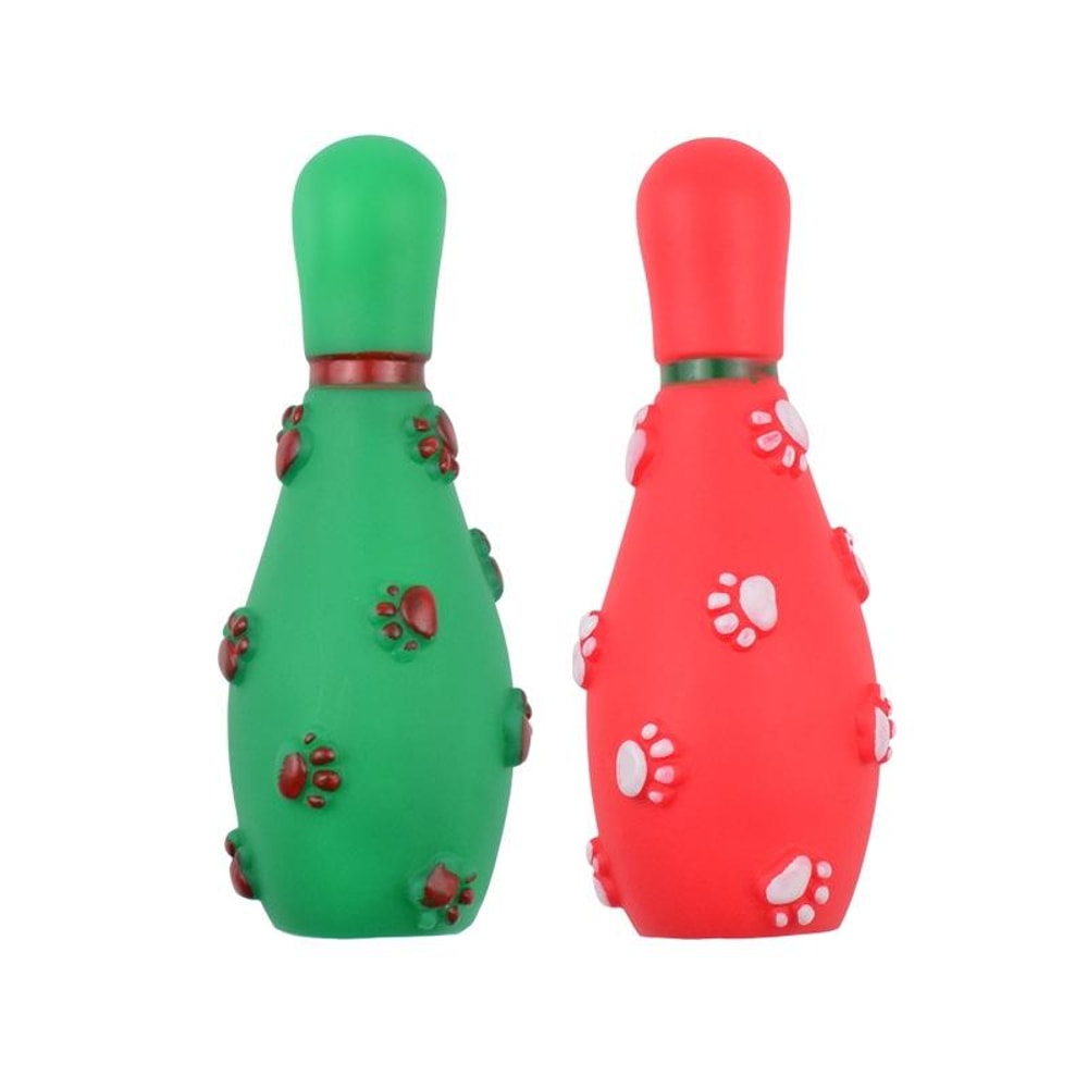 Christmas Dog Chew Toys Bite Resistant Vinyl Ball Set 0