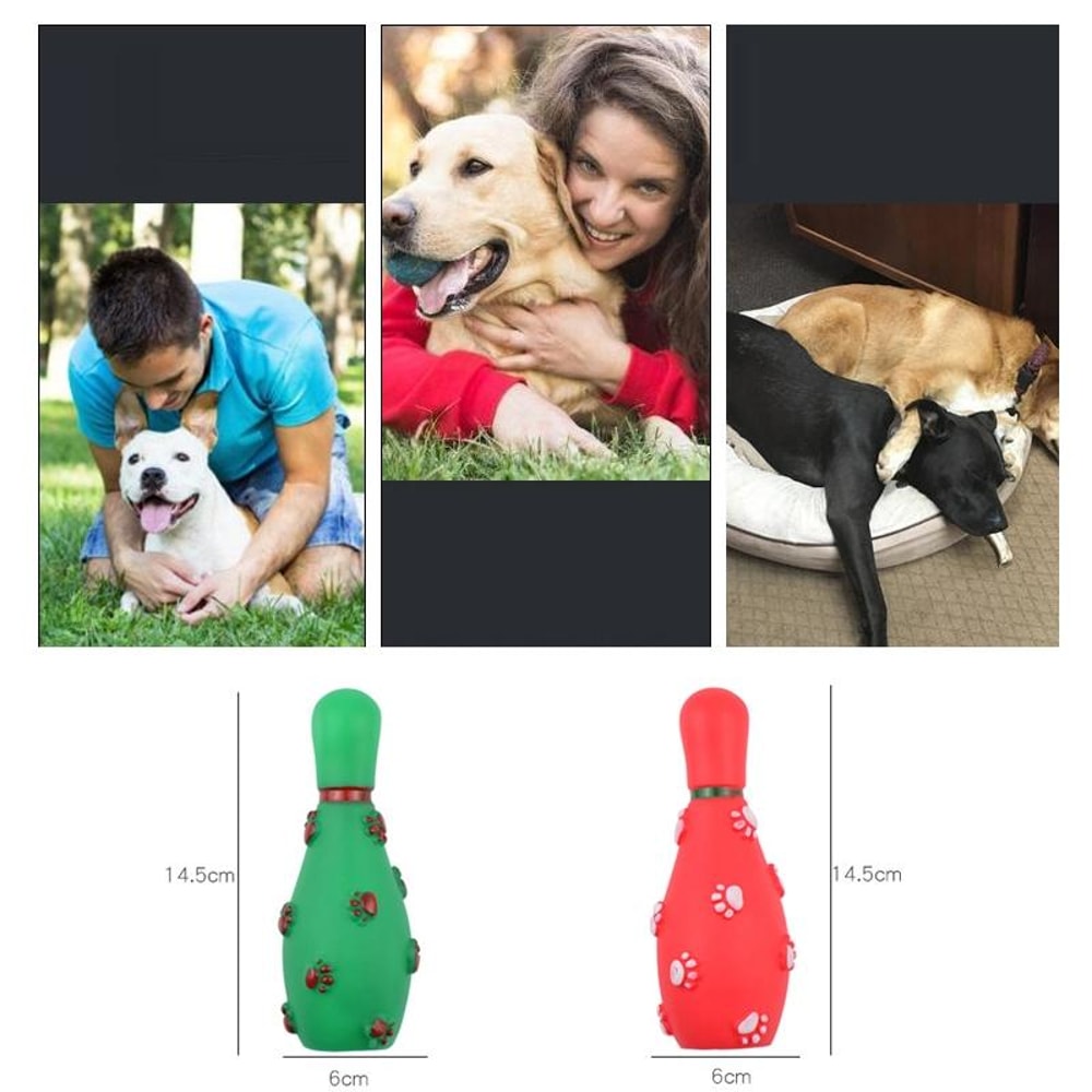 Christmas Dog Chew Toys Bite Resistant Vinyl Ball Set 1