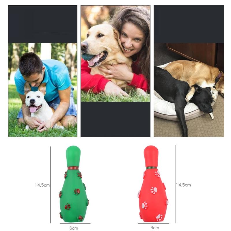 Christmas Dog Chew Toys Bite Resistant Vinyl Ball Set 1