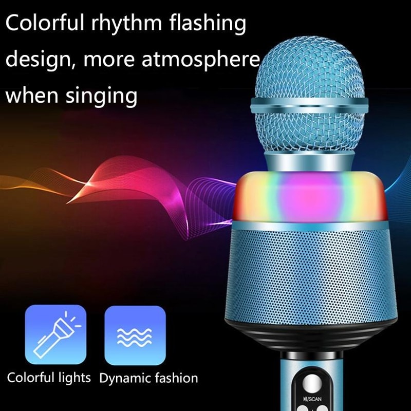 Premium Bluetooth Karaoke Mic With Built In Speaker Portable Wireless Bluetooth Microphone 2