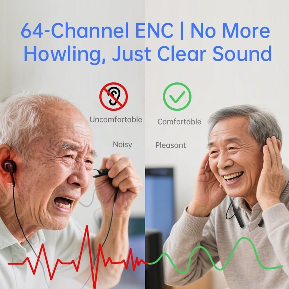 Premium Neck Mounted Bluetooth Hearing Amplifier For Elderly 7