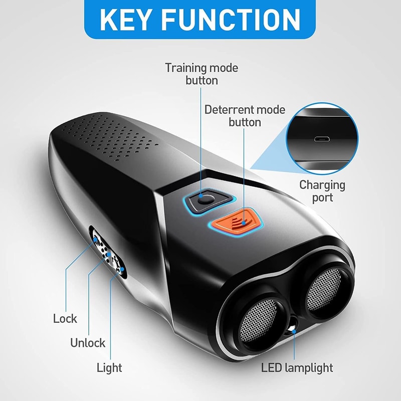 Rechargeable Ultrasonic Dog Training Bark Control Handheld Repeller 5