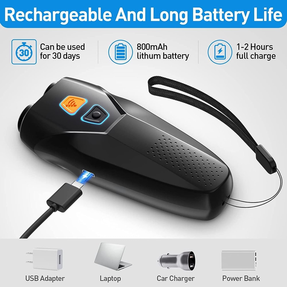 Rechargeable Ultrasonic Dog Training Bark Control Handheld Repeller 6
