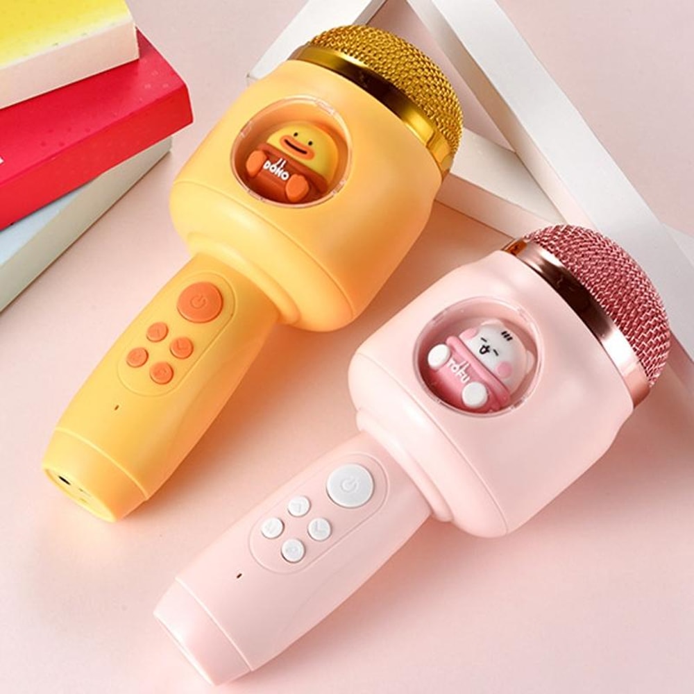 Kids Wireless Bluetooth Karaoke Microphone With Echo Speaker Pink Singing Mic 0