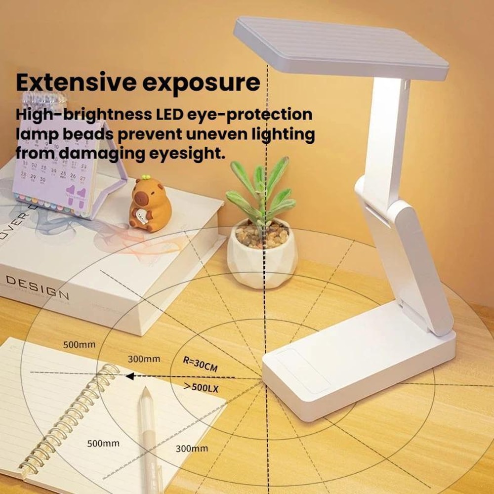 Premium Rechargeable Folding Desk Lamp With Eye Protection Adjustable Brightness Portable USB Stud 1