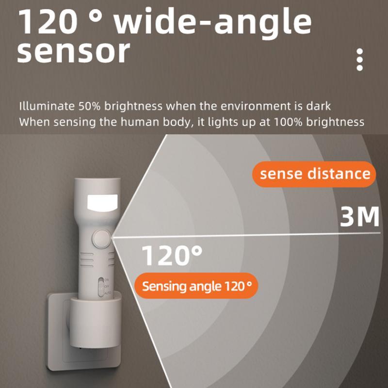 Smart Bedside Night Light With Motion Sensor USB Charging 5
