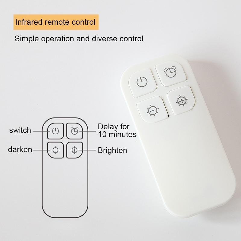 USB Rechargeable Warm White LED Night Light With Remote Control 7
