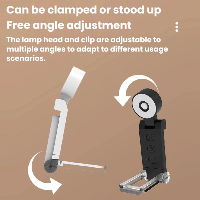 Mini USB Clip On Reading Lamp Portable LED Bookmark Light 4