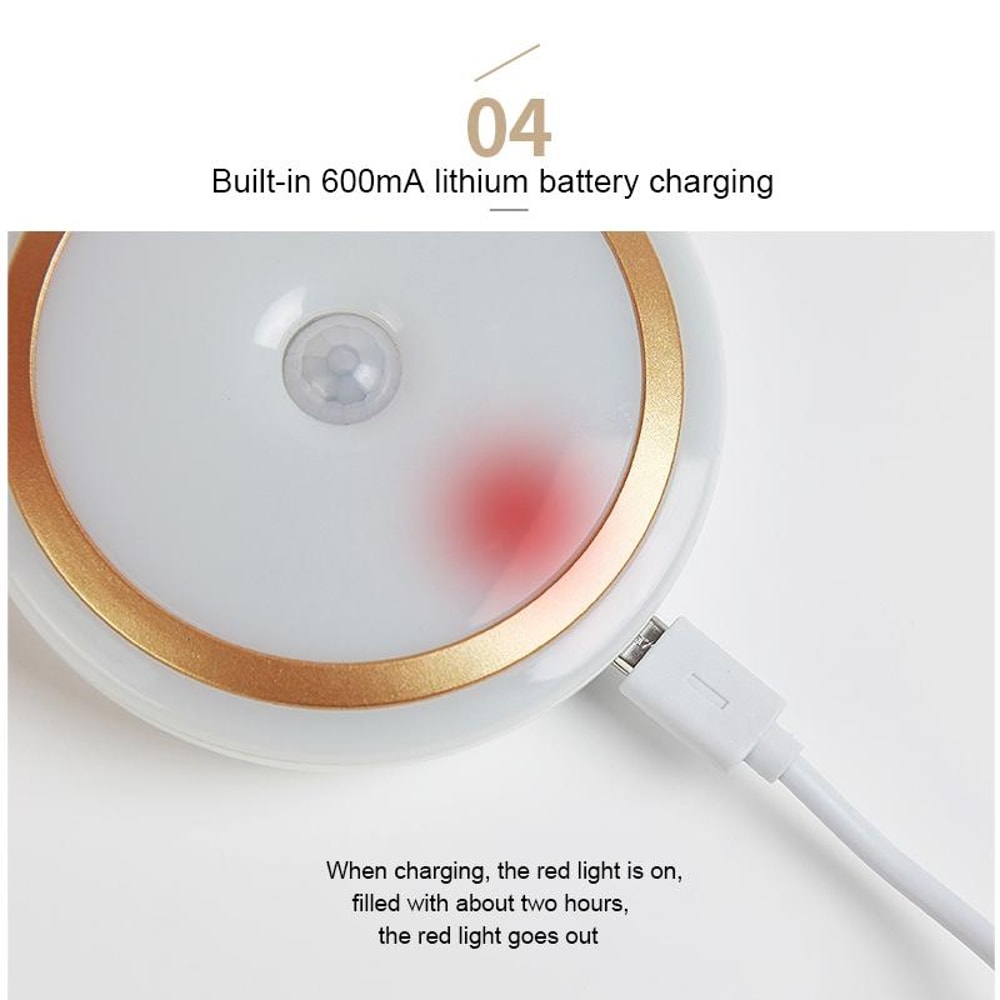 USB Rechargeable Warm White LED Night Light With Remote Control 11