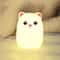 Color Changing Cat-Shaped LED Nightlight USB Rechargeable Silicone Lamp