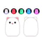 Color Changing Cat-Shaped LED Nightlight USB Rechargeable Silicone Lamp
