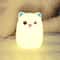 Color Changing Cat-Shaped LED Nightlight USB Rechargeable Silicone Lamp