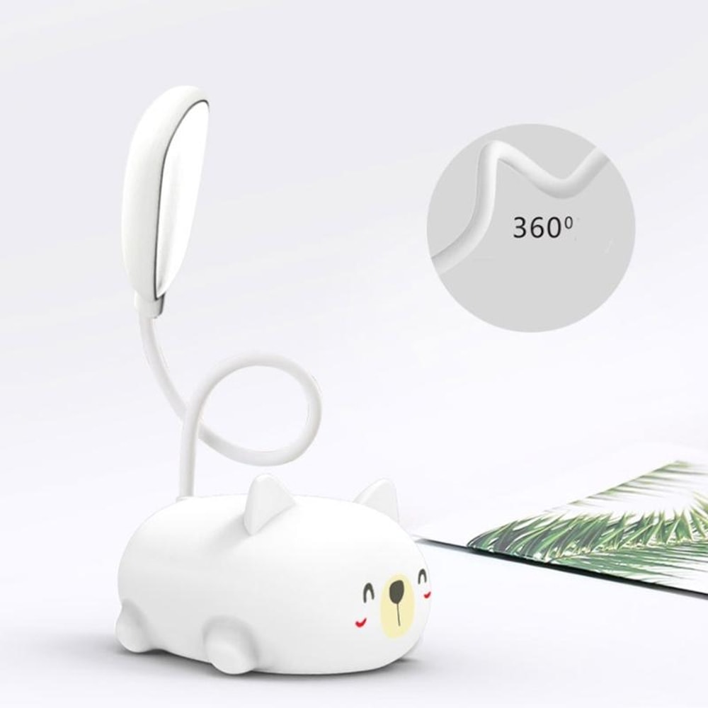 Cartoon Cat LED Desk Lamp USB Rechargeable Eye Protection Reading Lamp 2