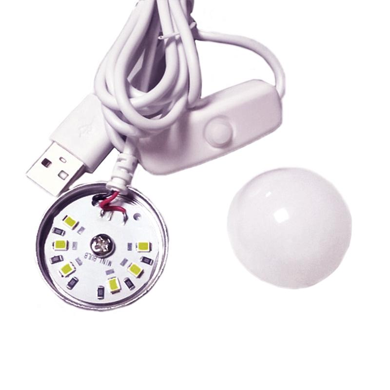 Compact Dimmable USB LED Light Bulb With Magnetic Base Adjustable Modes 5