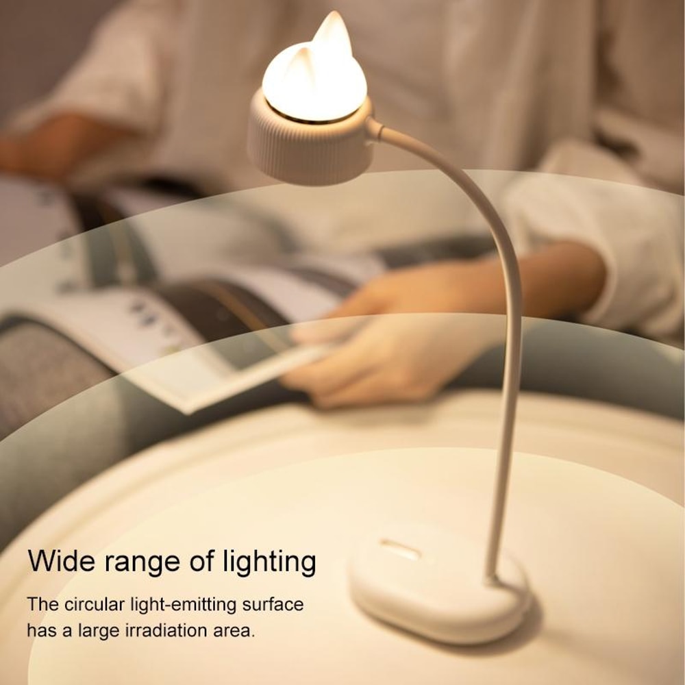 Cat Shaped LED Desk Lamp With Adjustable Brightness Dual Light Night Lamp 8