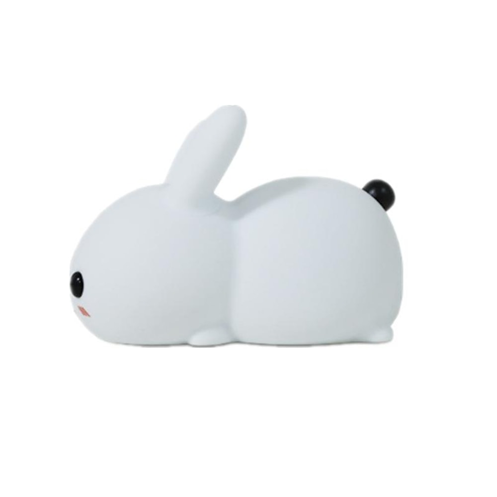 Soft Silicone Rabbit USB Rechargeable Night Light with Dual Tone LED