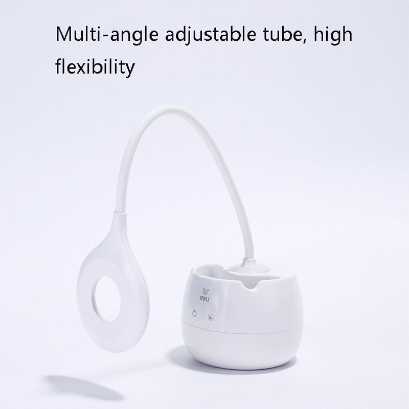 Premium Adjustable Rechargeable LED Desk Lamp with USB & Pen Holder