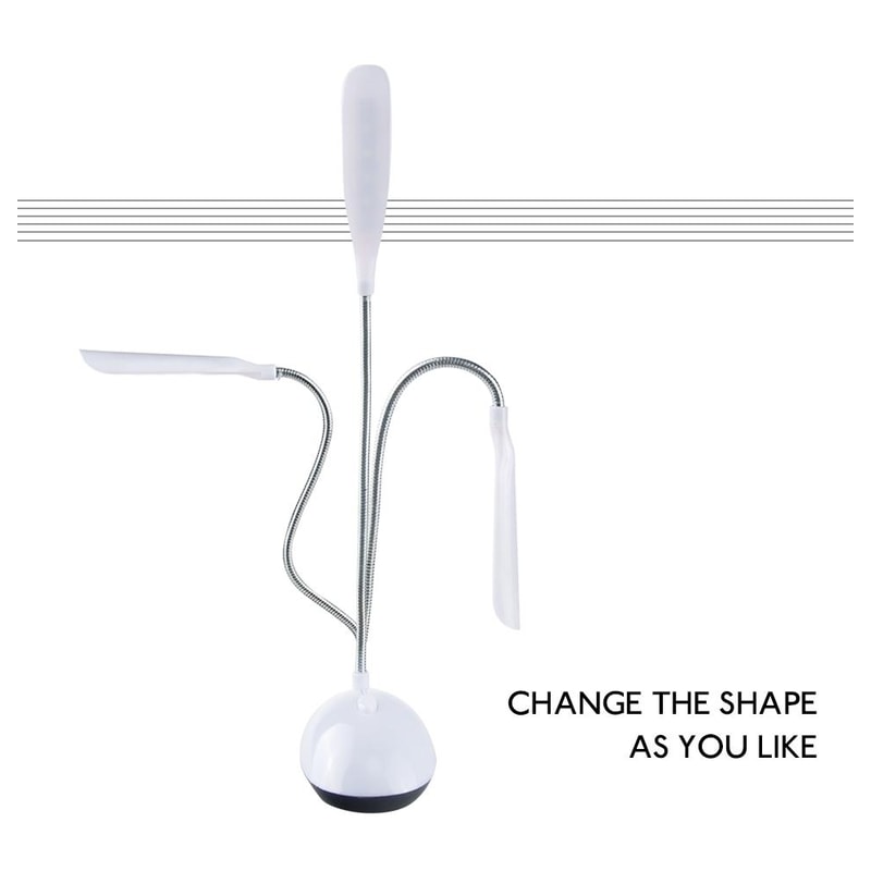 Adjustable Kids LED Bedroom Reading Lamp 2 Pack Flexible Portable Light 5