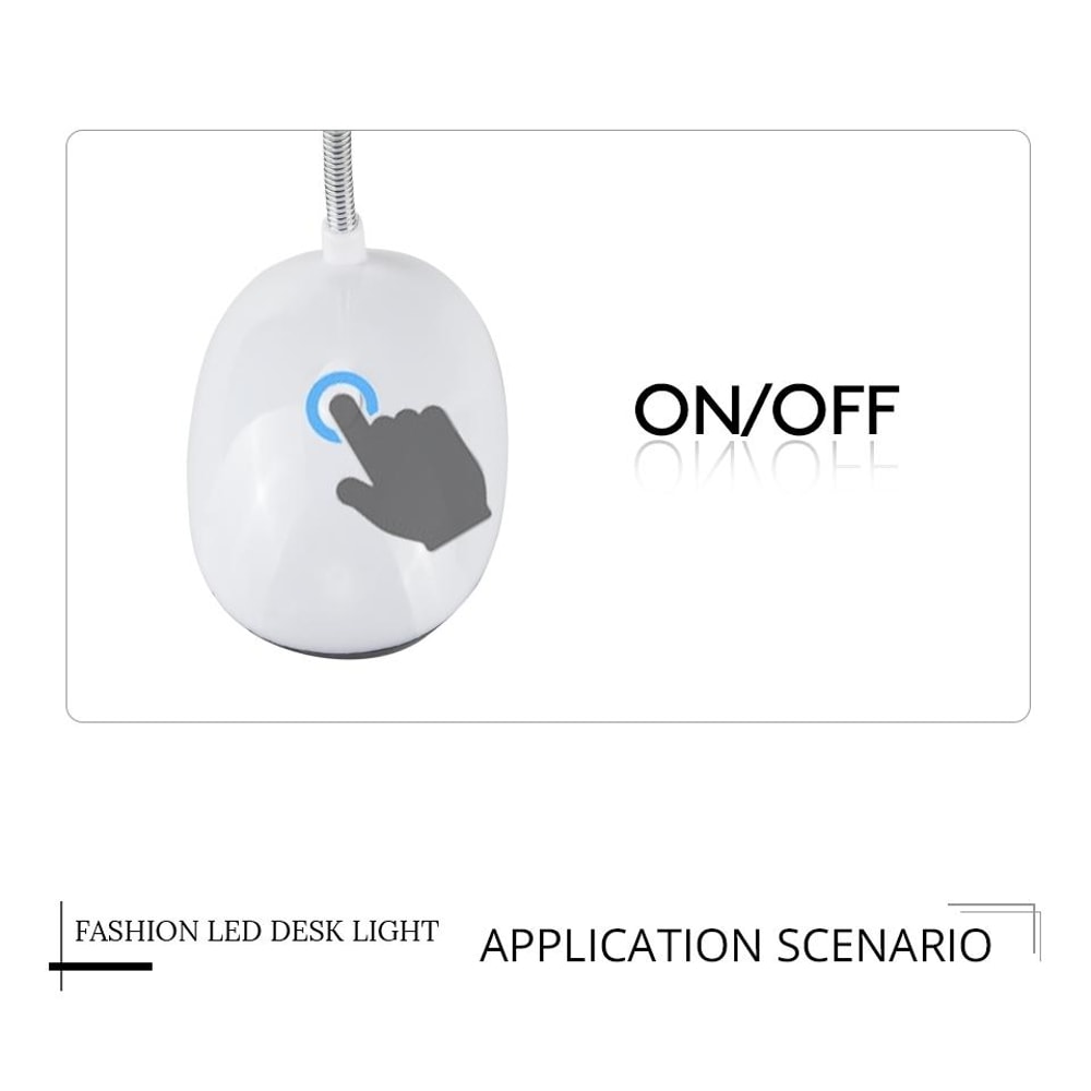 Adjustable Kids LED Bedroom Reading Lamp 2 Pack Flexible Portable Light 6