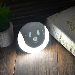 usb rechargeable motion sensor night light magnetic smile design
