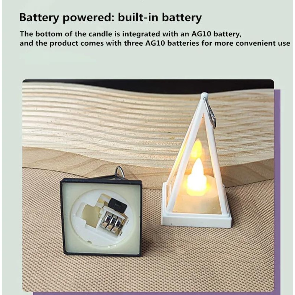 Ambient Triangle LED Party Flameless Candle Lights Pyramid Lamps 4
