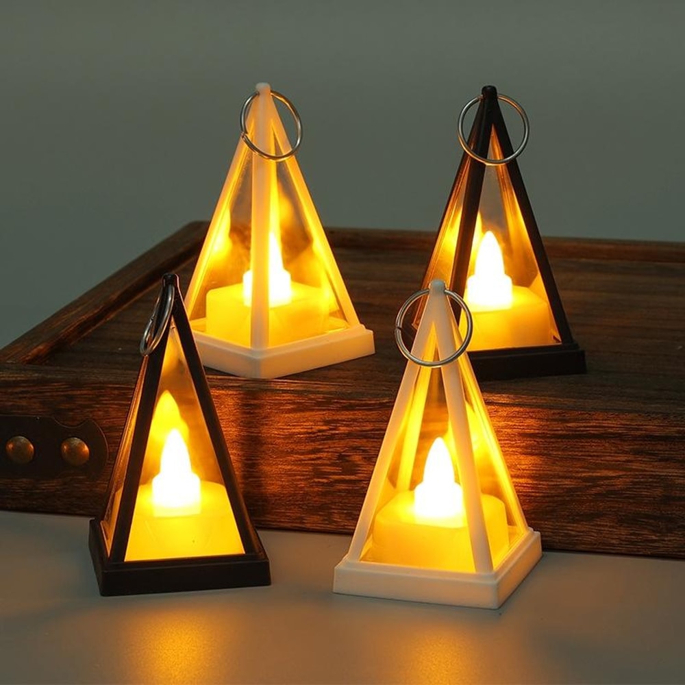 Ambient Triangle LED Party Flameless Candle Lights Pyramid Lamps 3