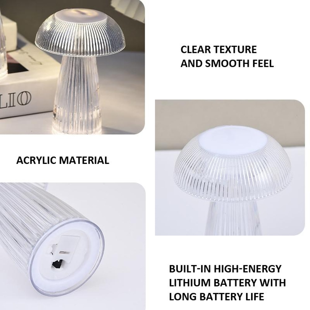 Magical Jellyfish Mushroom Table Lamp LED Ambient Bedside Night Light 1