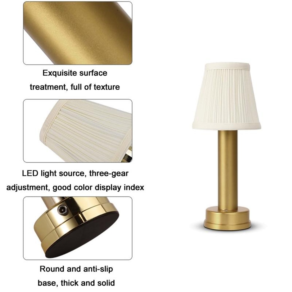Golden USB LED Ambience Night Light For Bedside Home 2
