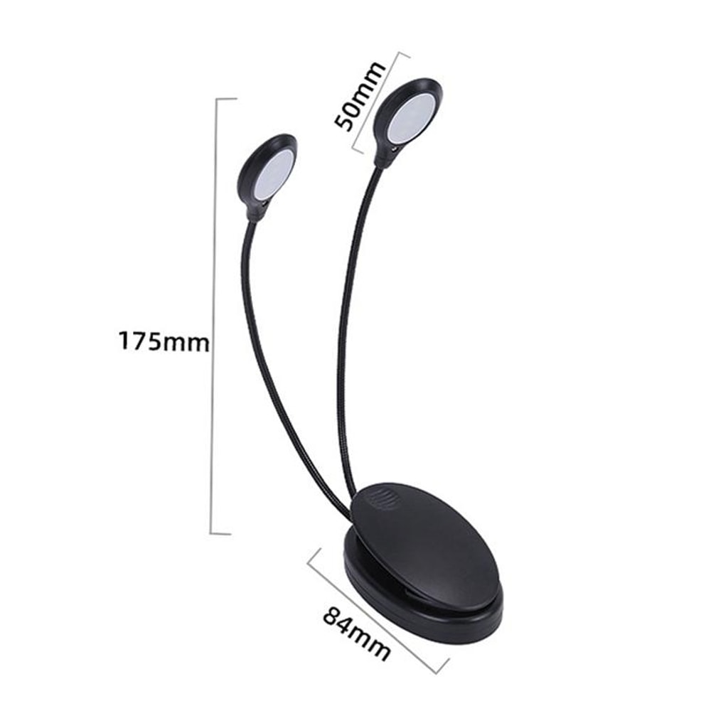 Premium Double Pole LED Music Stand Light With USB Battery Power 4