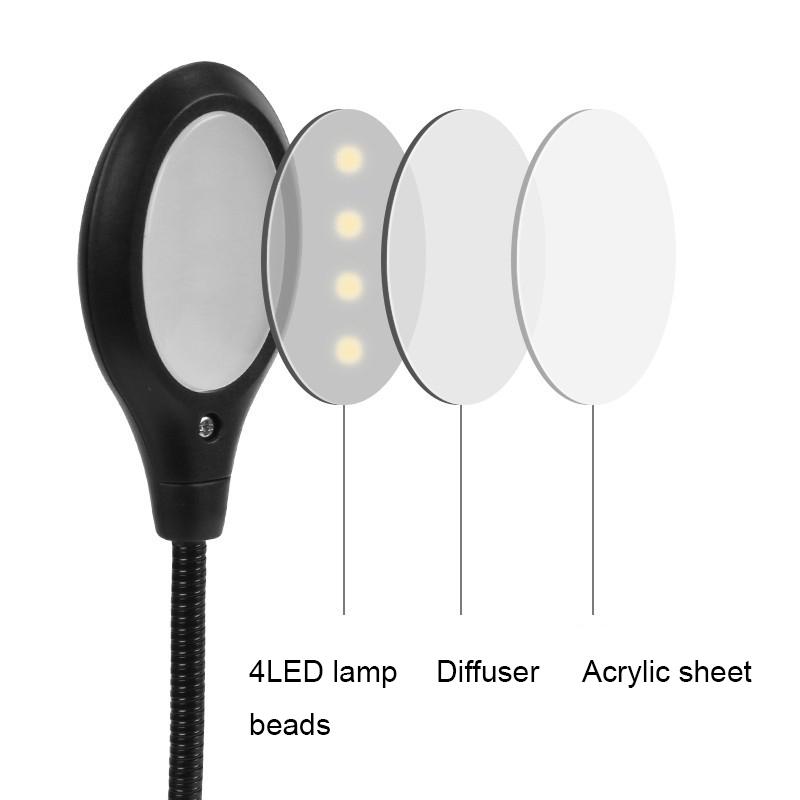 Premium Double Pole LED Music Stand Light With USB Battery Power 2