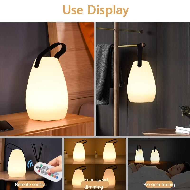 Romantic Colorful USB Rechargeable Portable Night Light With Remote 3