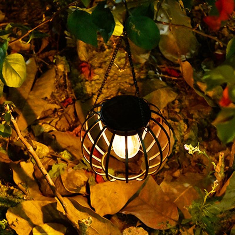 Solar Pumpkin Lantern Outdoor Hanging Garden Courtyard Villa Decoration LED Light