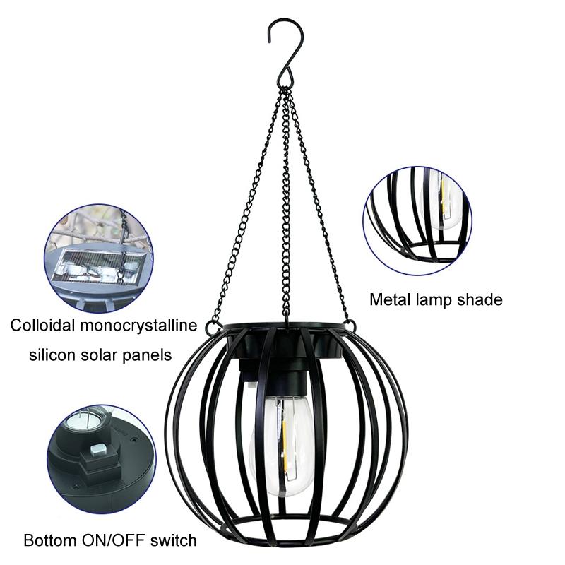 Solar Pumpkin Lantern Outdoor Hanging Garden Courtyard Villa Decoration LED Light