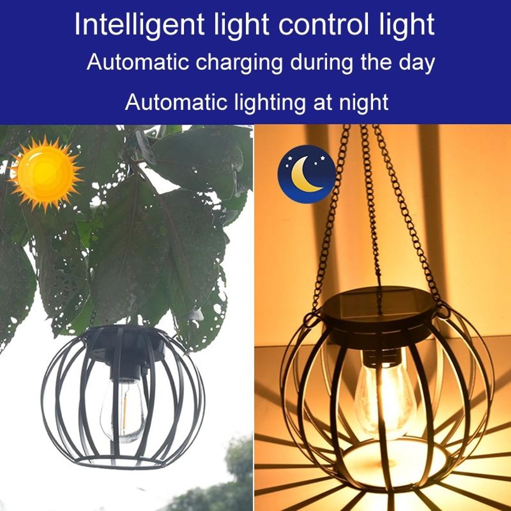 Solar Pumpkin Lantern Outdoor Hanging Garden Courtyard Villa Decoration LED Light