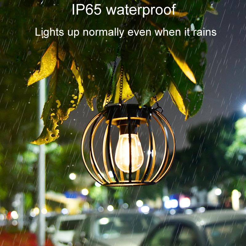 Solar Pumpkin Lantern Outdoor Hanging Garden Courtyard Villa Decoration LED Light
